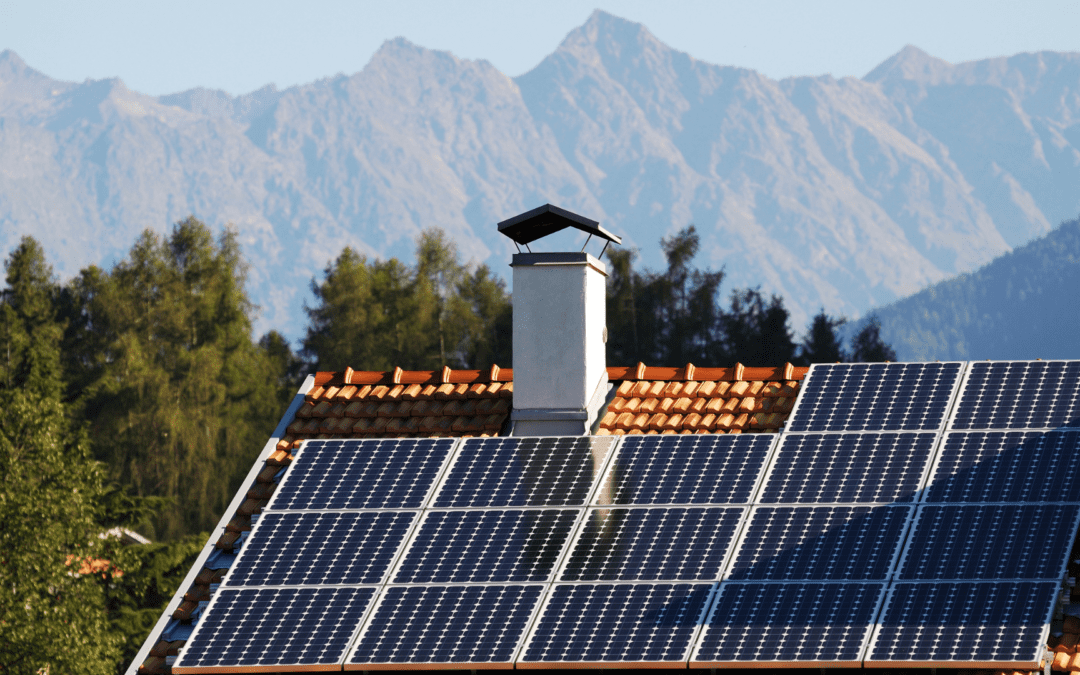 Orange county commercial solar panels on red roof