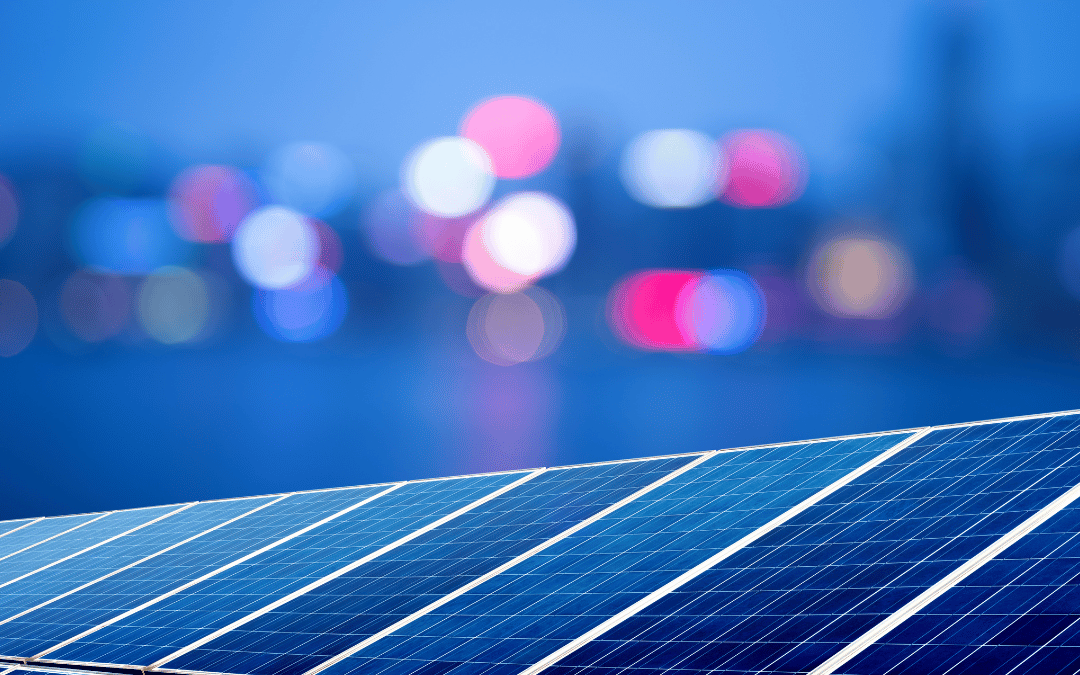 polycrystalline solar panels in orange county at night